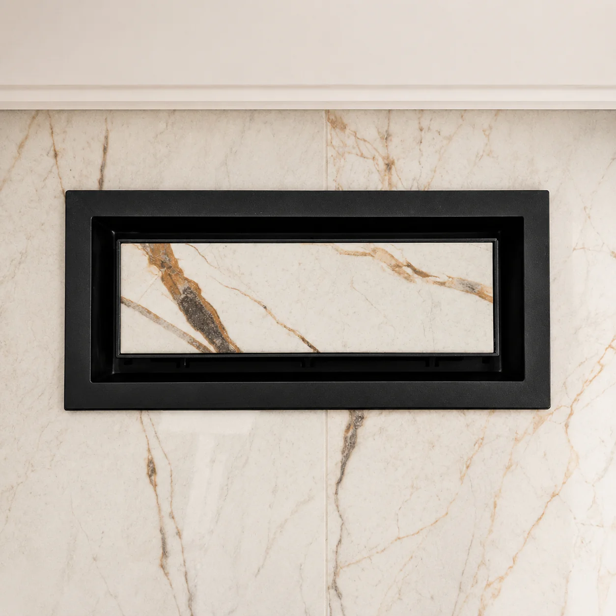 Drop-in floor vent cover in a finished floor