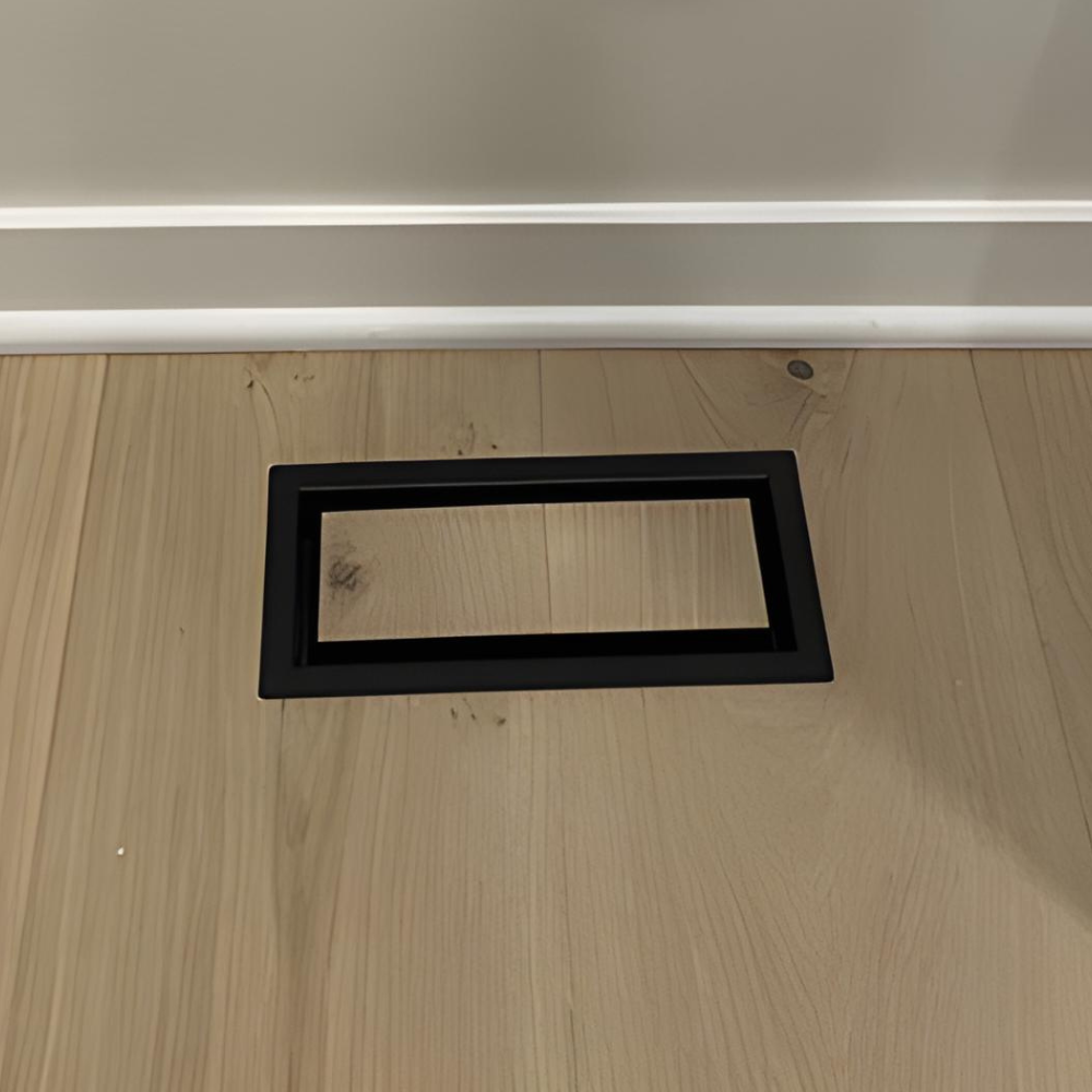 Modern floor vent cover installation